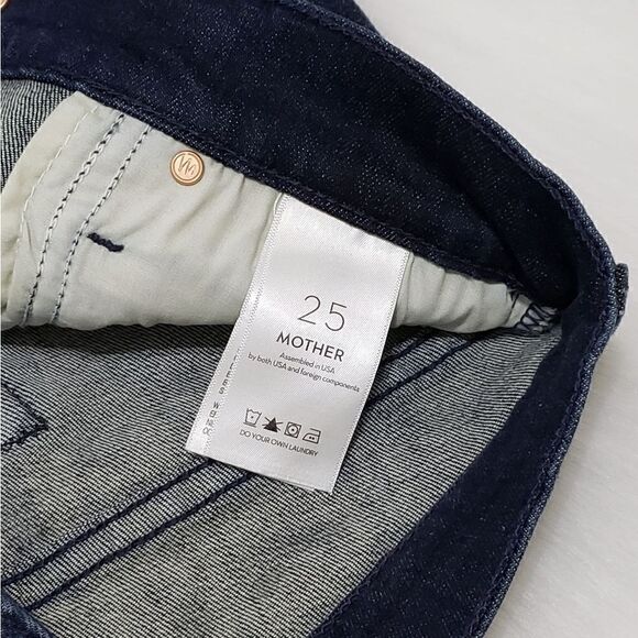 Mother The Dazzler Hover High Rise Straight Leg Jeans In Field Of Depth Size 25 - Picture 11 of 15